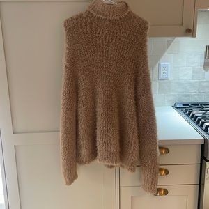 Fun Vici furry turtle neck brown sweater size m